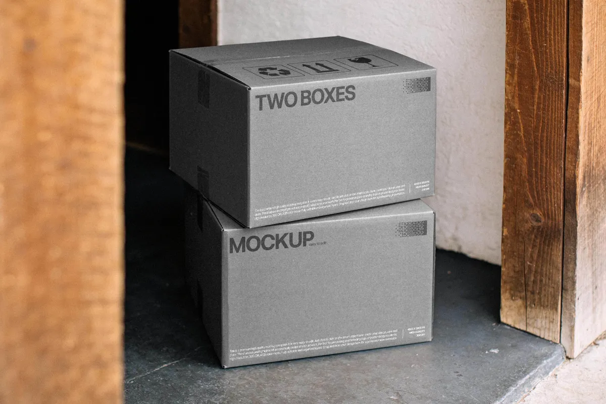 Delivery Boxes Mockup