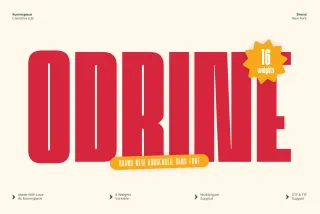 Odrine - Retro Condensed Font Family
