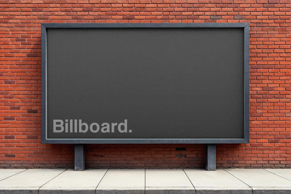 Brick Wall Billboard Mockup