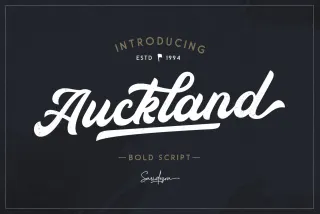Auckland - Bold Script Font