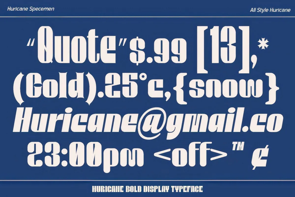 Huricane — Bold Display Typeface