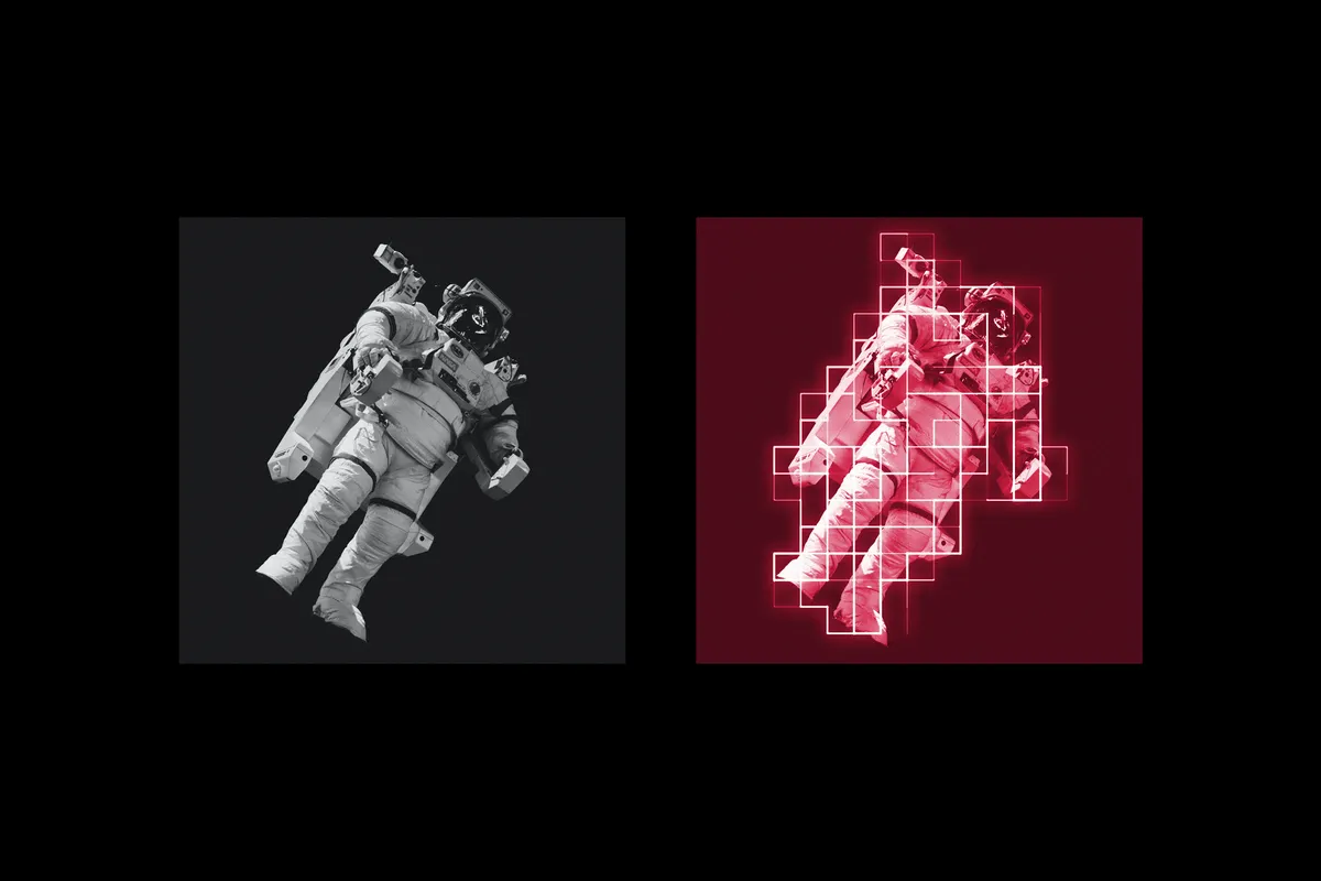 Red Sci-Fi Matrix Photo Effect