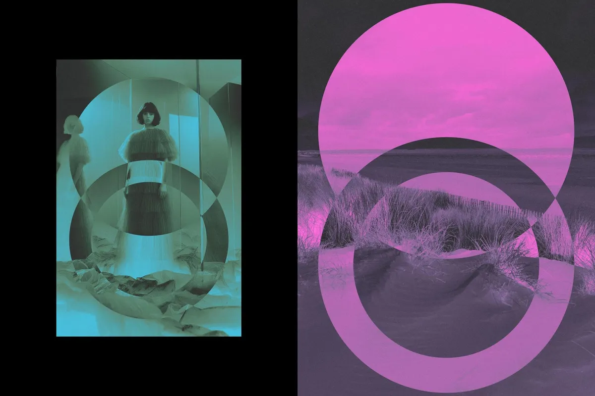 Duotone Circles Photo Effect