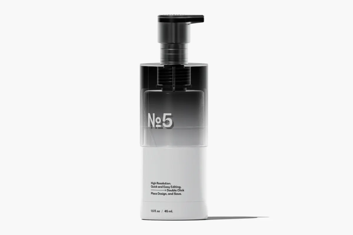 Front View Dispenser Bottle Mockup