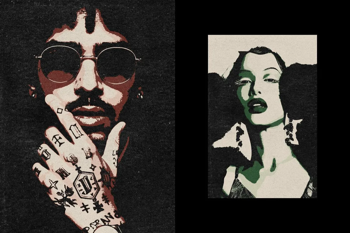 Retro Pop Art Style Photo Effect