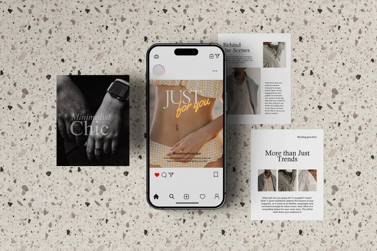 Editorial Post Layout with Phone Mockup