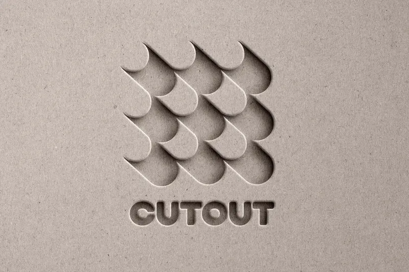 Paper Cutout Logo Text Effect