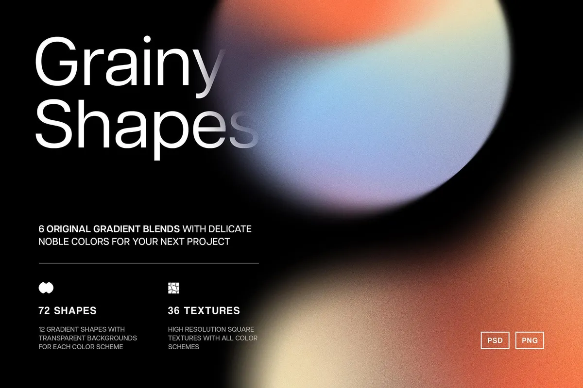 Gradient Texture Shapes Collection