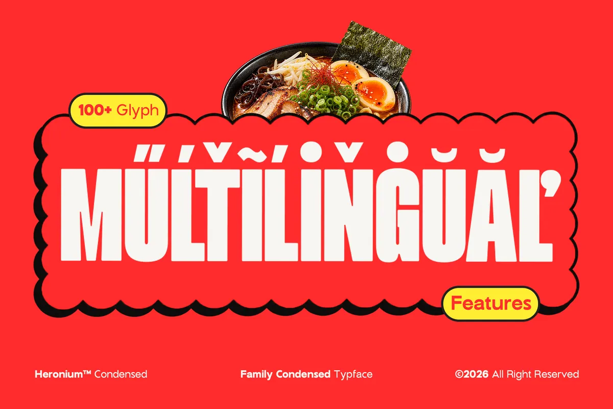 GC Heronium - Tall Condensed Sans Serif Family