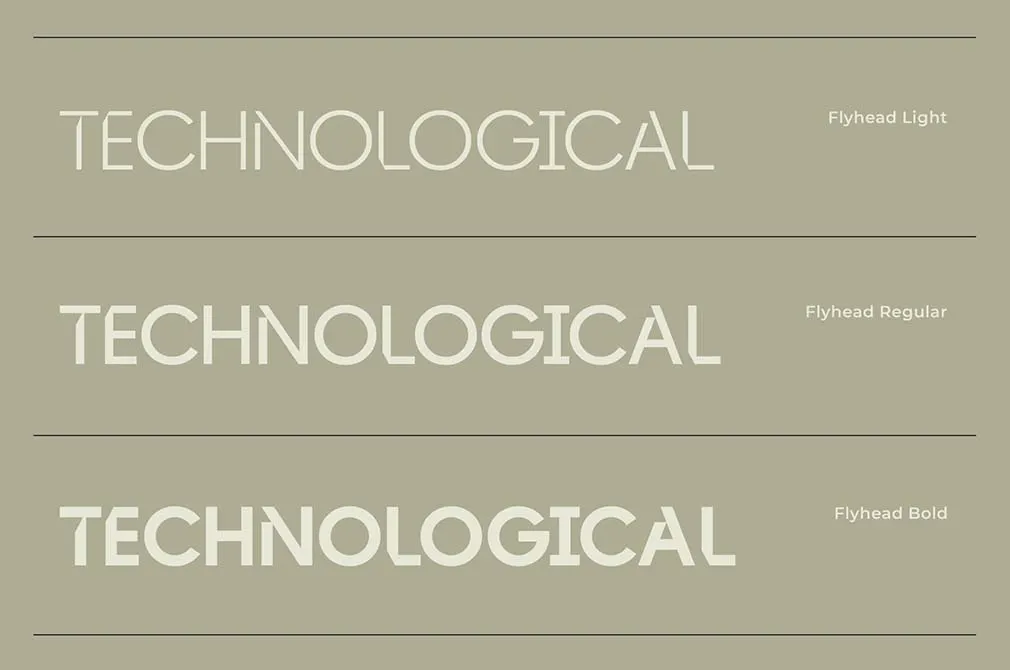 Flyhead Minimalist Tech Font