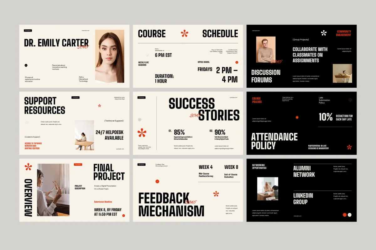 Online Course Education Keynote Template