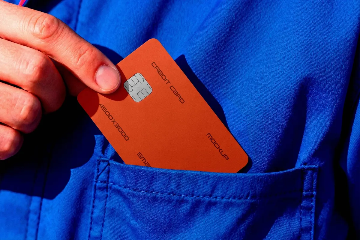 Credit Card Mockup in Pocket