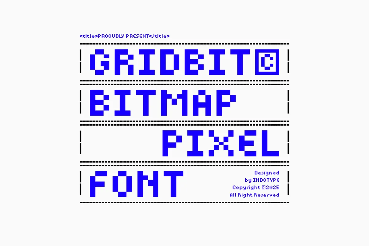 Gridbit - Digital Pixel Font
