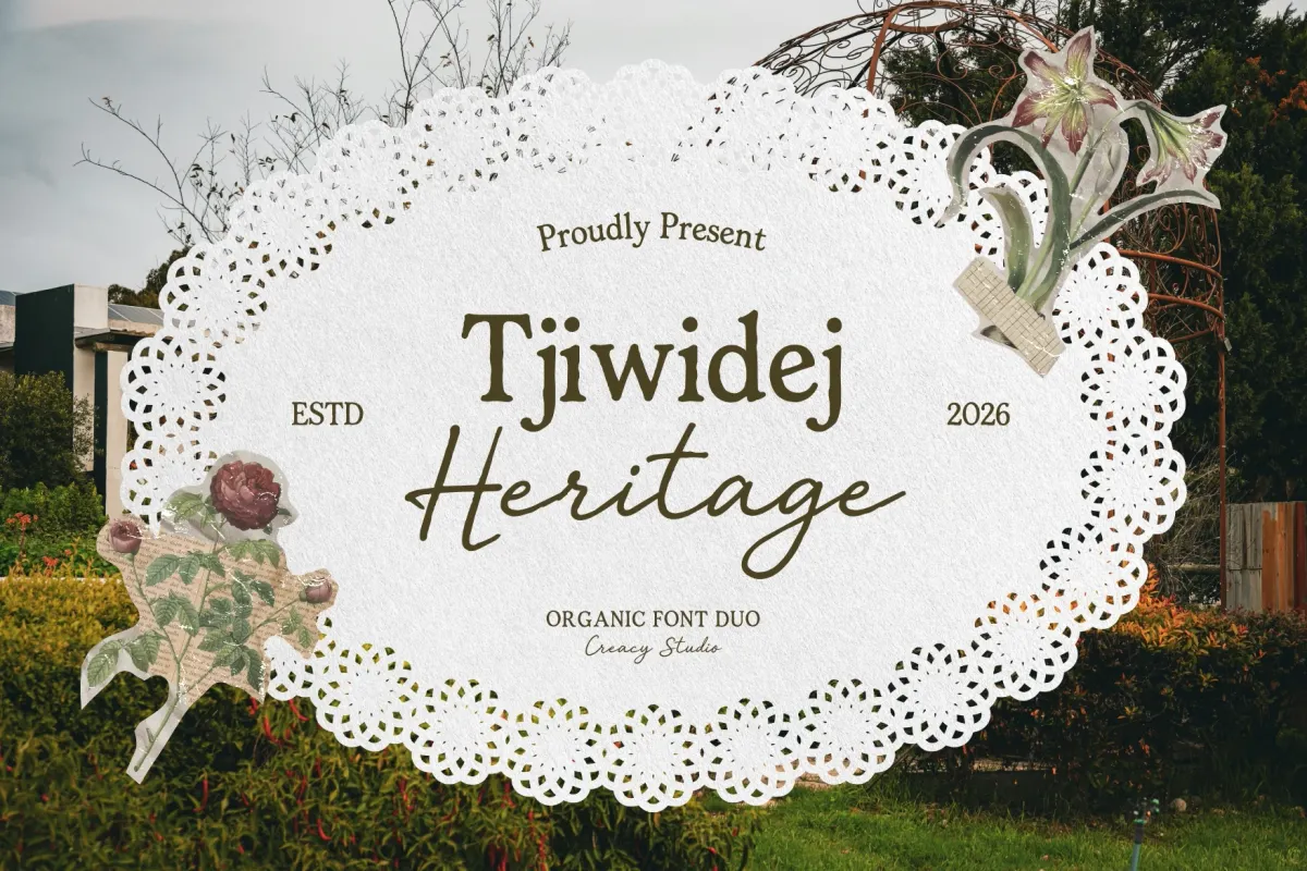 Tjiwidej Heritage – Serif & Script Font Duo