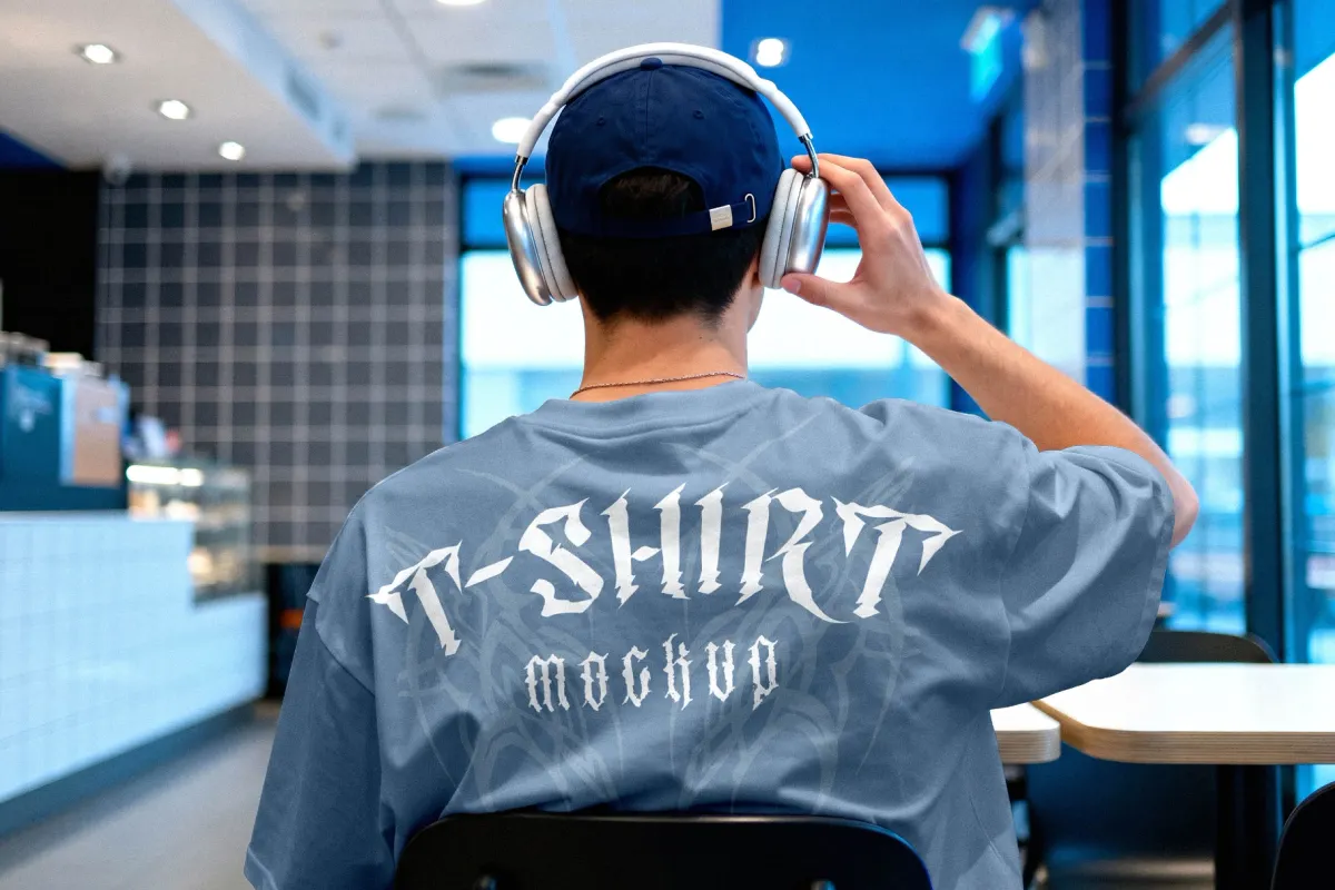 Oversized T-Shirt Mockup Back View