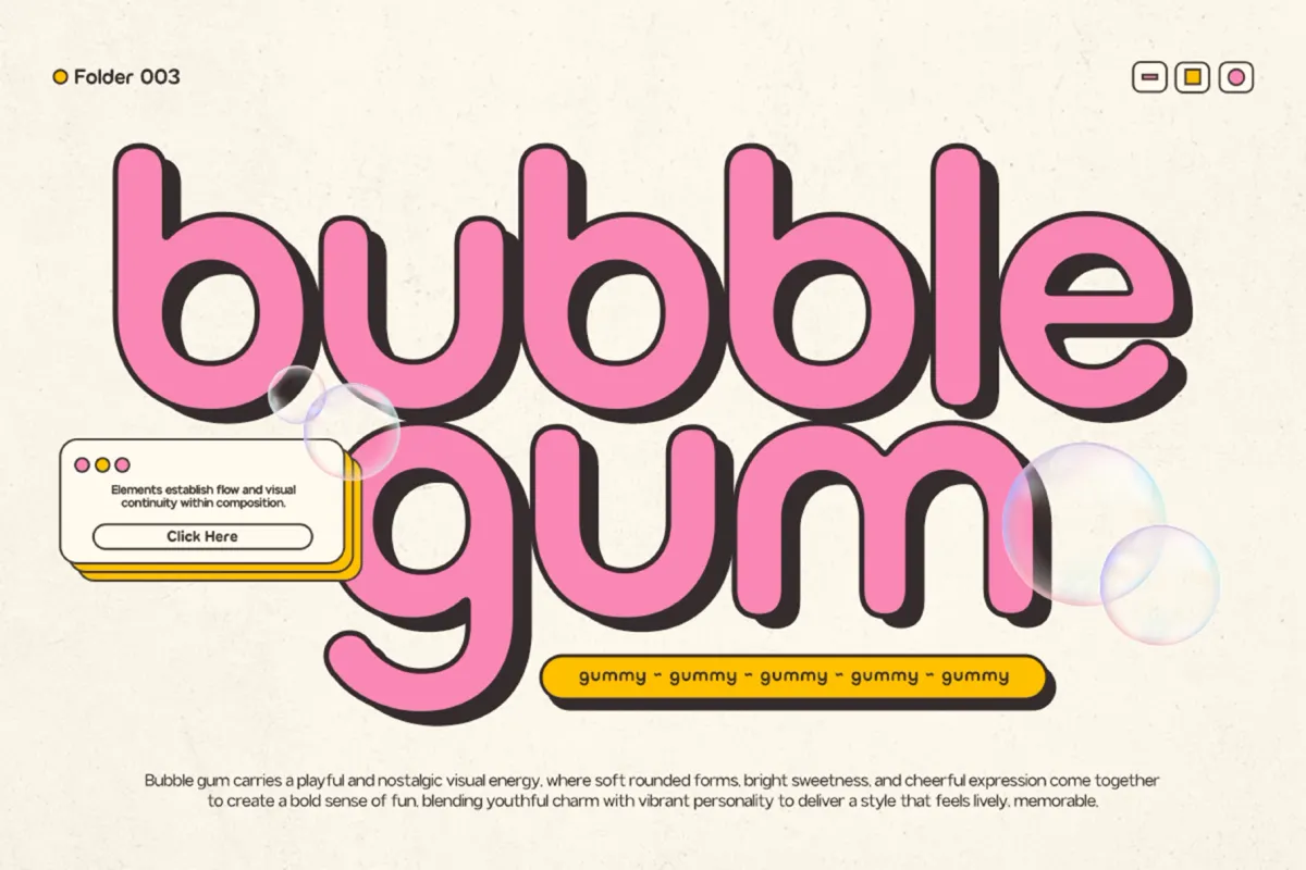 GC Bumble – Rounded Bubble Font