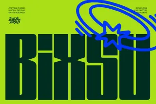 Bixsu - Modern Condensed Font