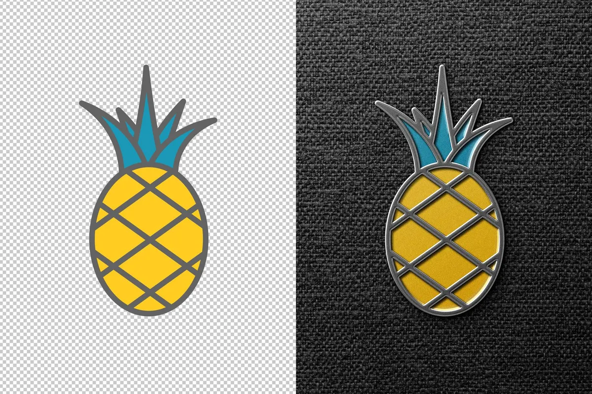 Vintage Enamel Pin Mockup