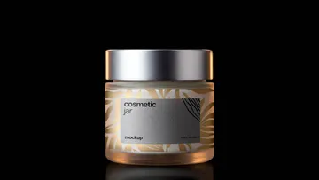 Frosted Cosmetic Jar Mockup