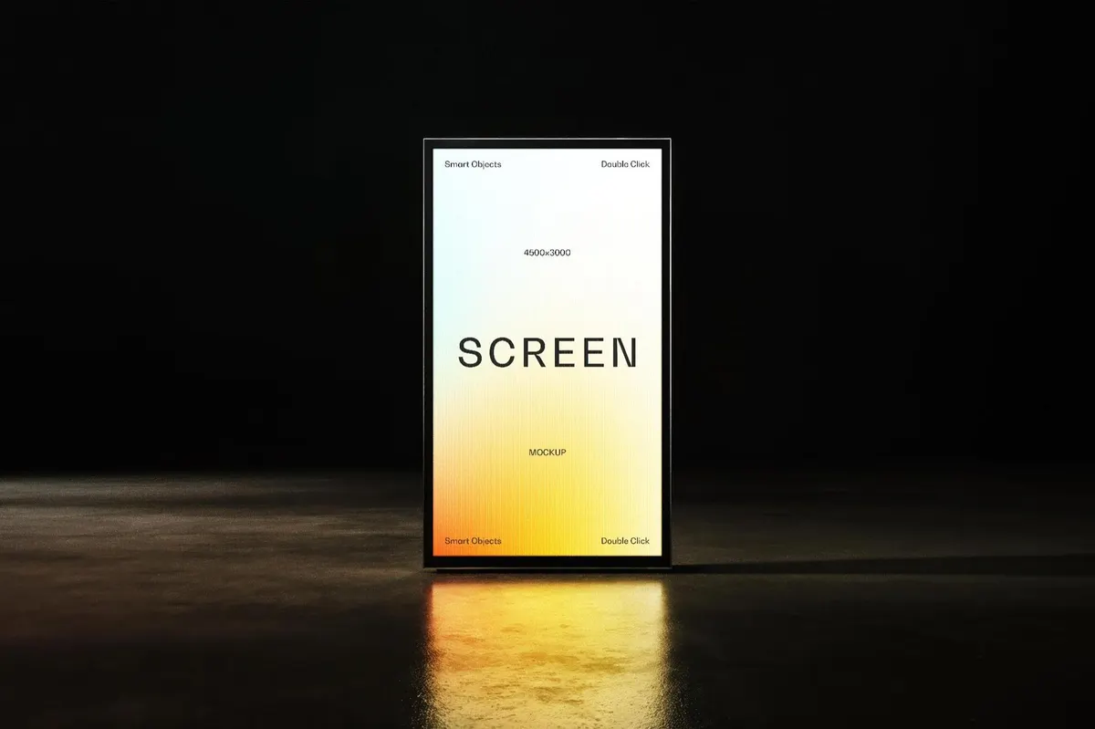 Vertical LED Screen Mockup