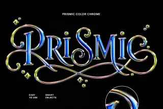 Prismic Color Chrome Text Effect