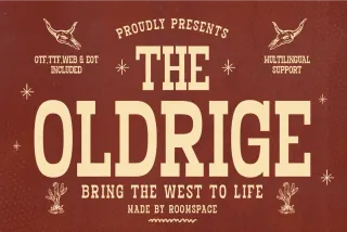 Oldridge - Bold Western Serif Font