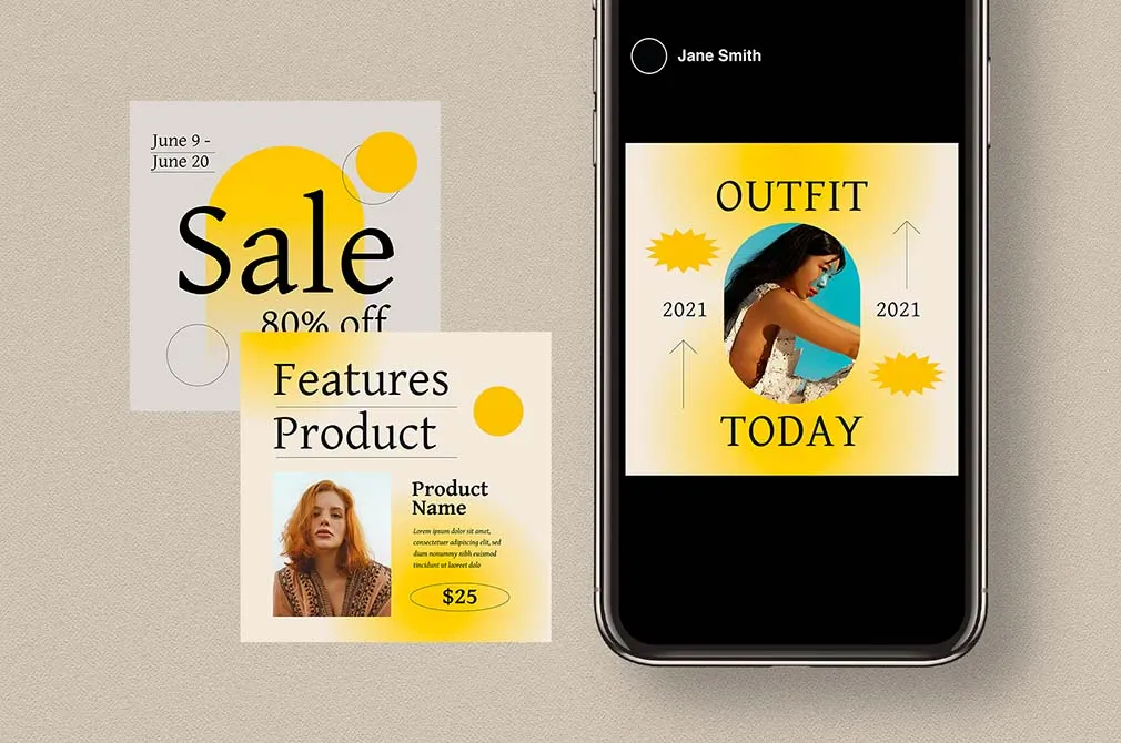 Yellow Instagram Post Templates