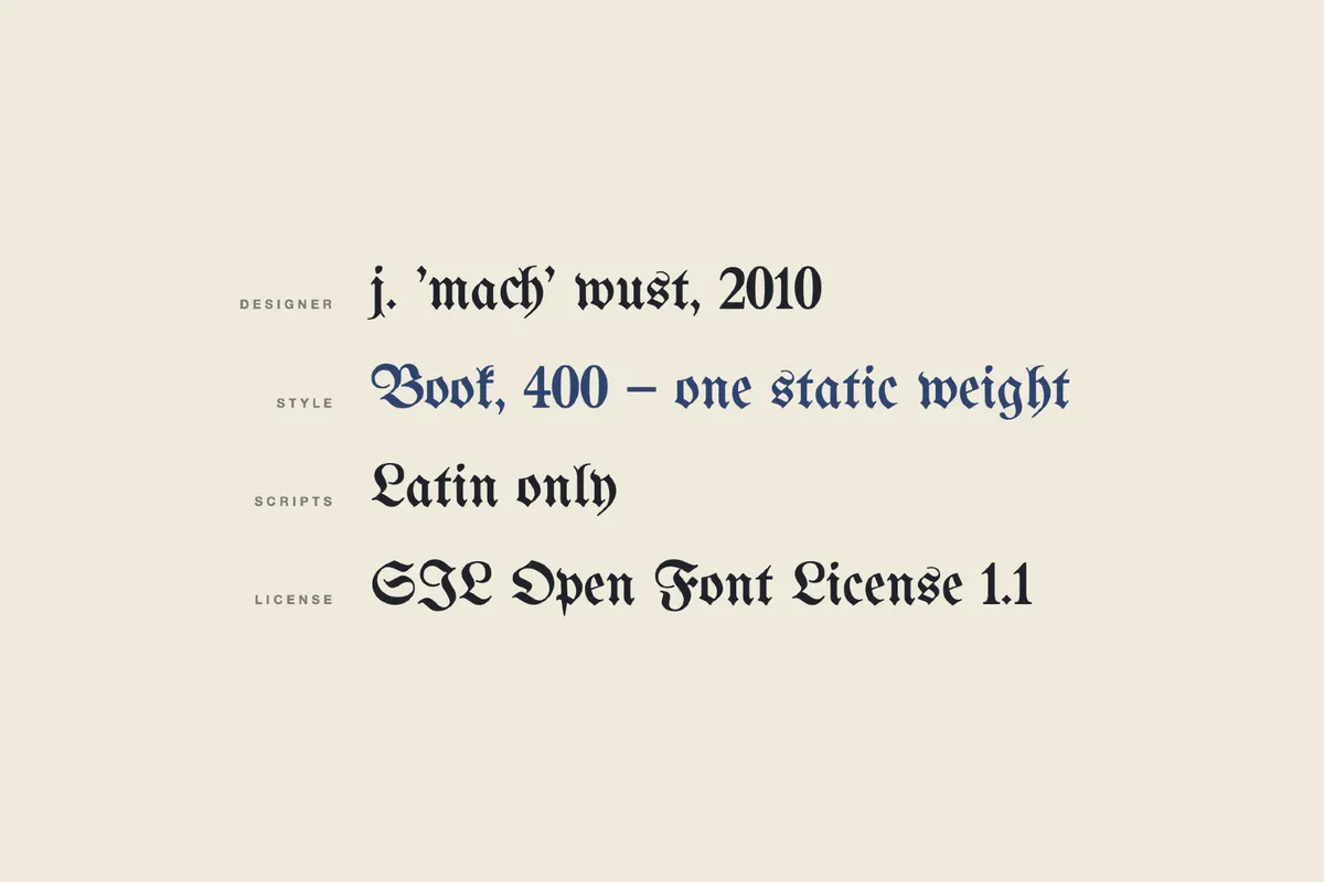 Unifraktur Maguntia - Free Gothic Font