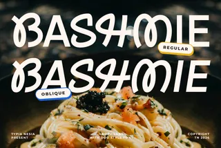 Bashmie - Noodle Loop Display Font