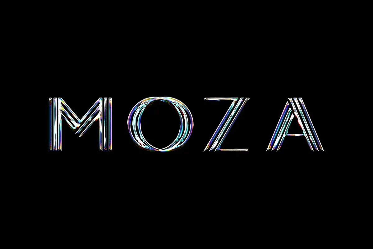 Iridescent Chrome Logo Effect