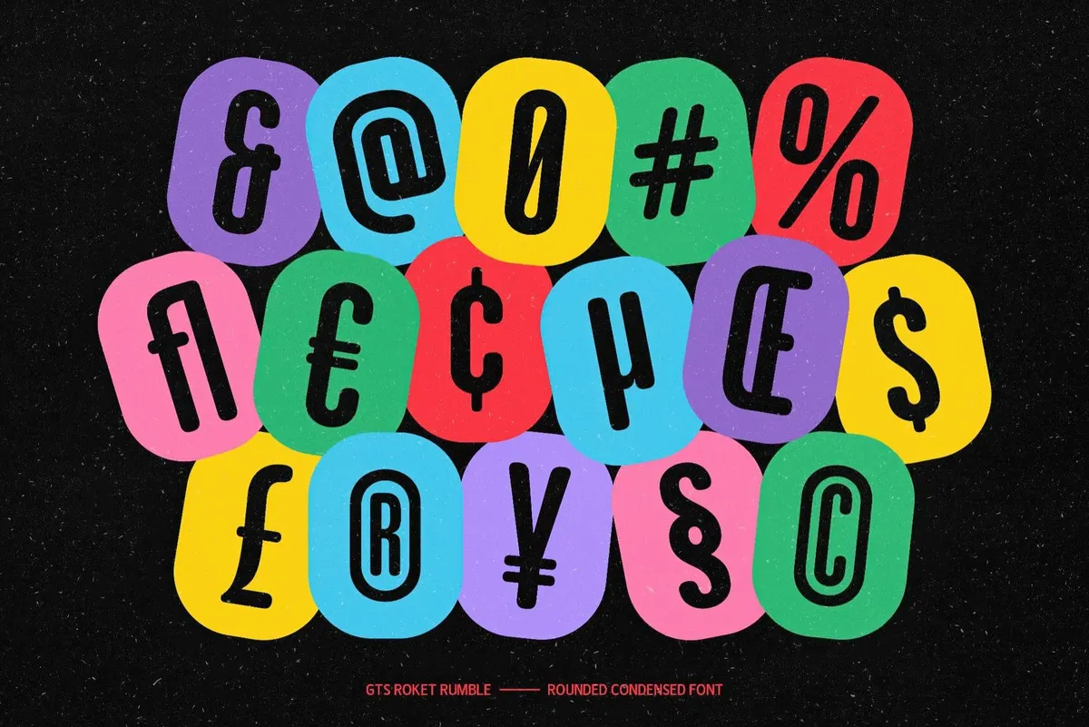 GTS Rocket Rumble — Retro Condensed Font