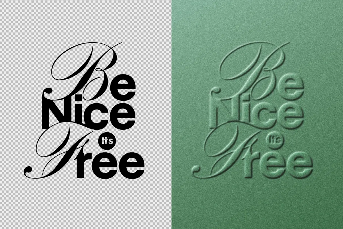 Embossing & Debossing Logo Mockup