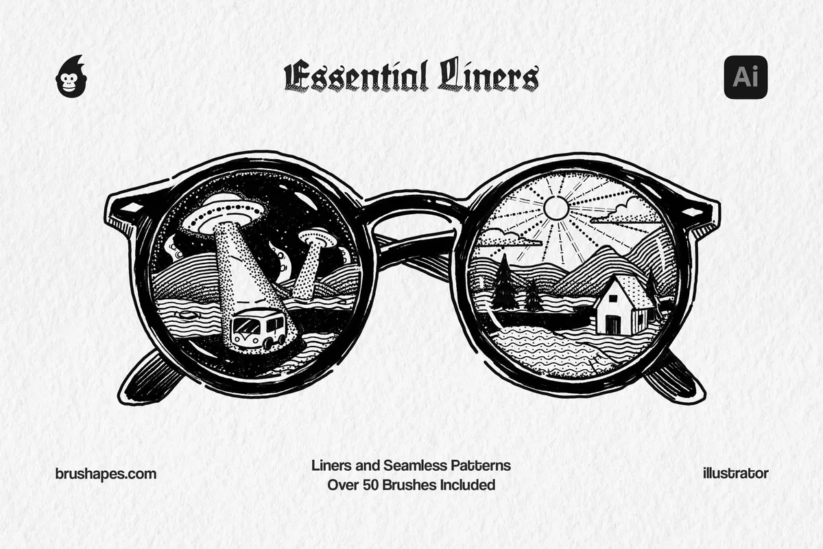 Essential Liner Illustrator Brushes