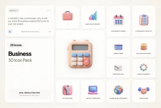 3D Business Icon Pack