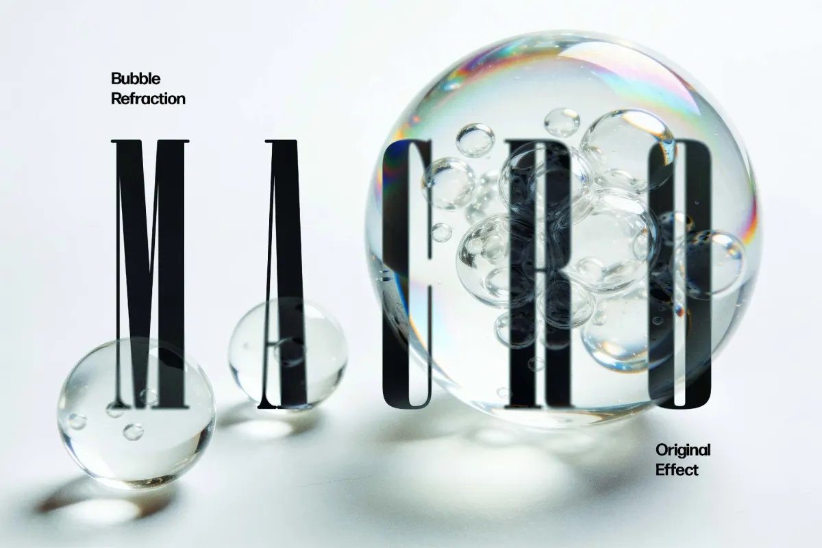 Bubble Refraction Text Effect