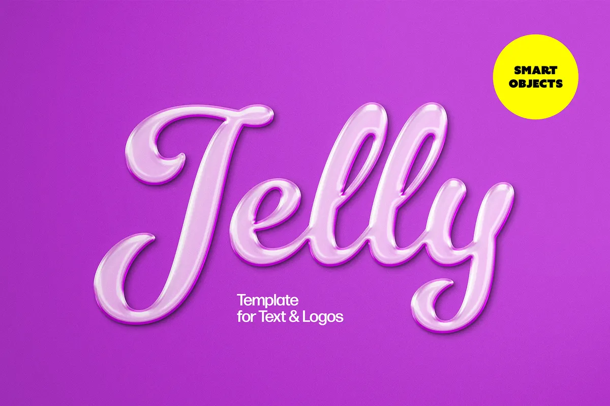 Violet Glossy Text Effect