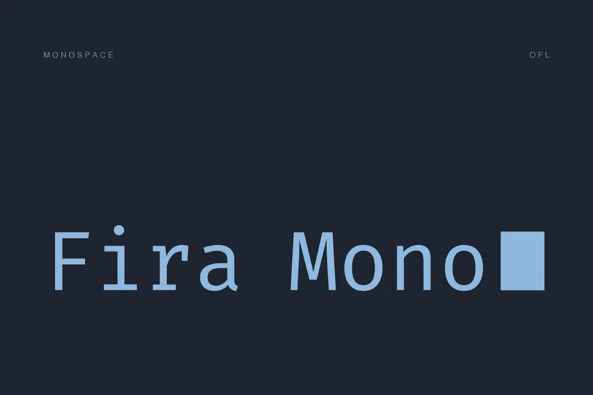 Fira Mono - Tech Sans Font