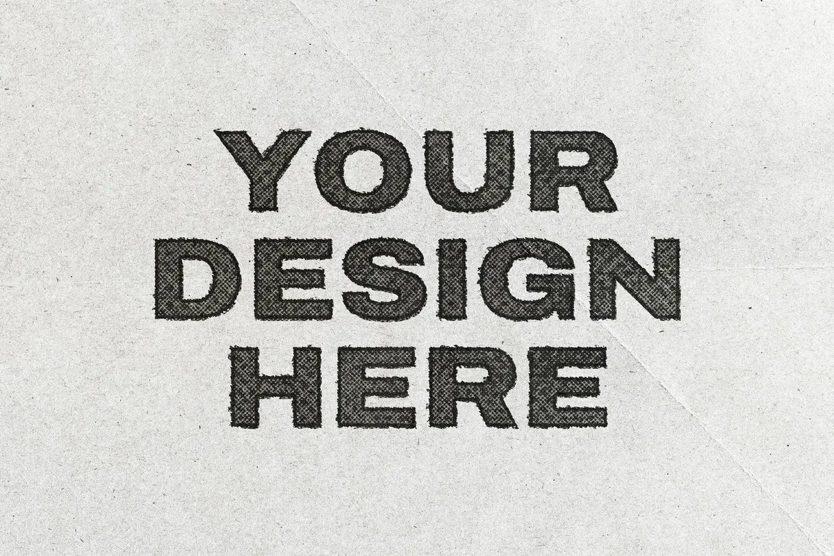 Halftone Print Text & Logo Effect