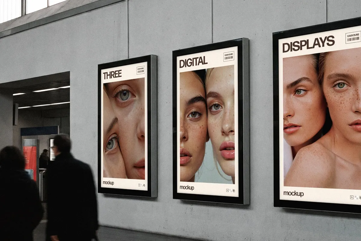 Station Digital Displays Mockup