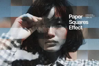 Paper Squares Photo Effect