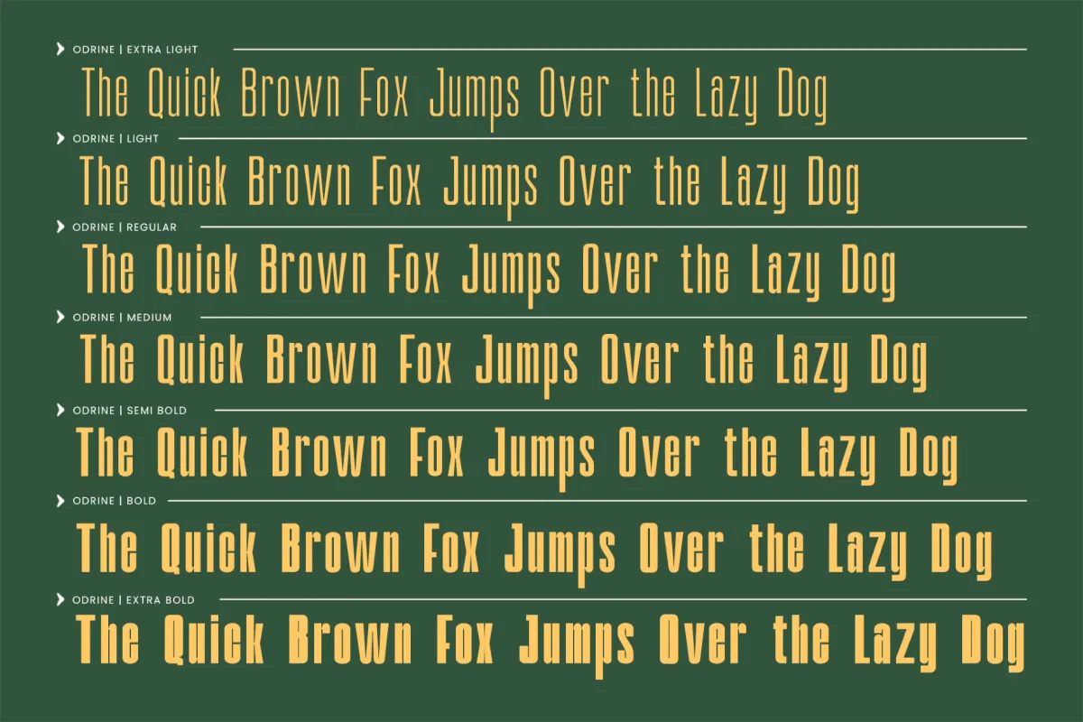 Odrine - Retro Condensed Font Family