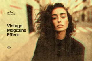 Vintage Magazine Photo Effect