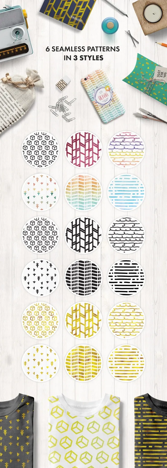 Rosalie Watercolor Patterns