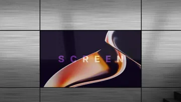 Metallic Wall Screen Mockup