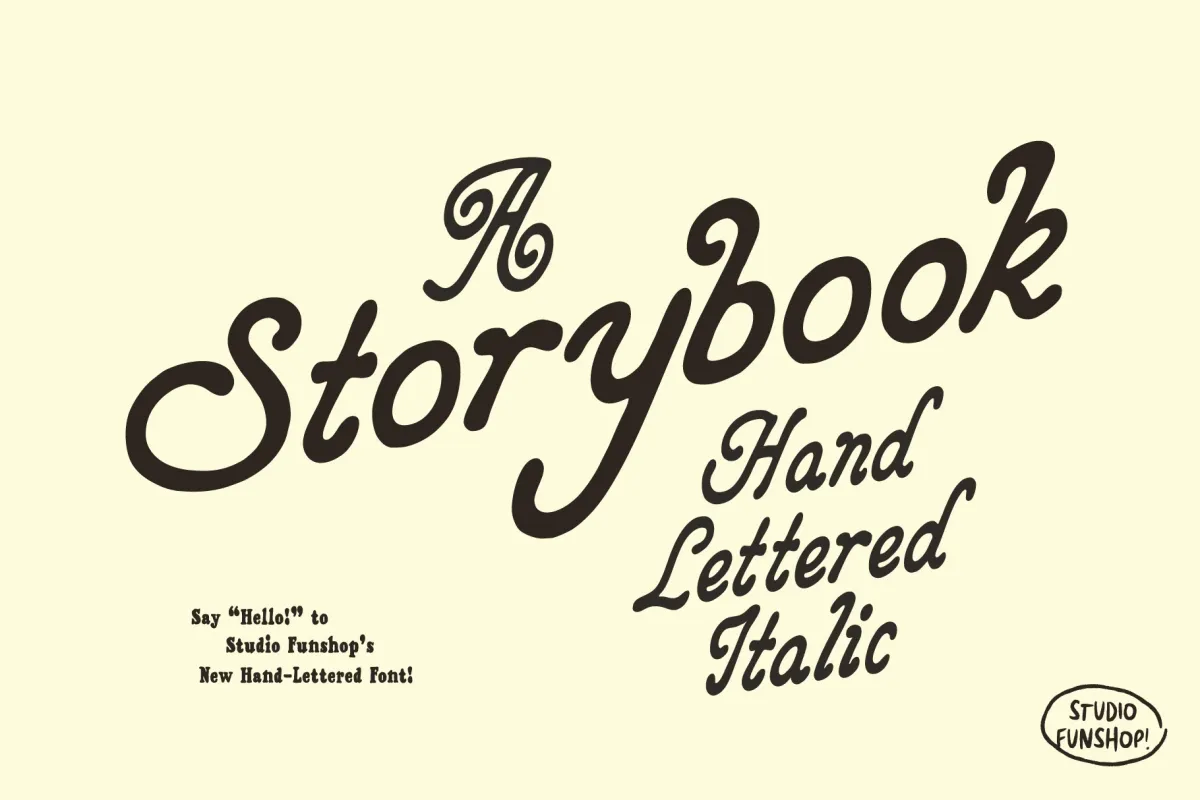 Storybook - Retro Hand-Drawn Italic Font