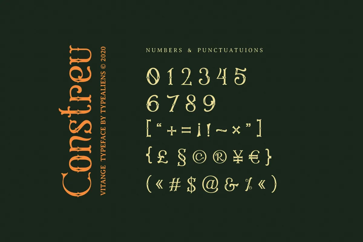 Constreu - Vintage Victorian Font