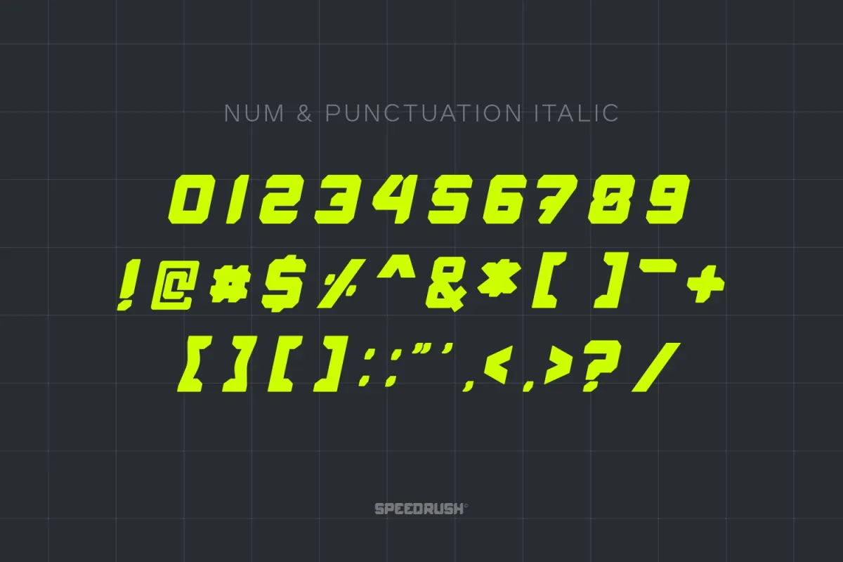 Speed Rush - Race Display Font