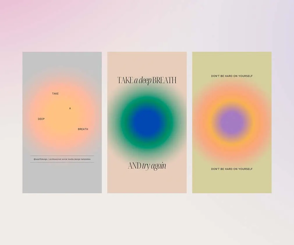 Instagram Gradient Quotes for Canva & PS