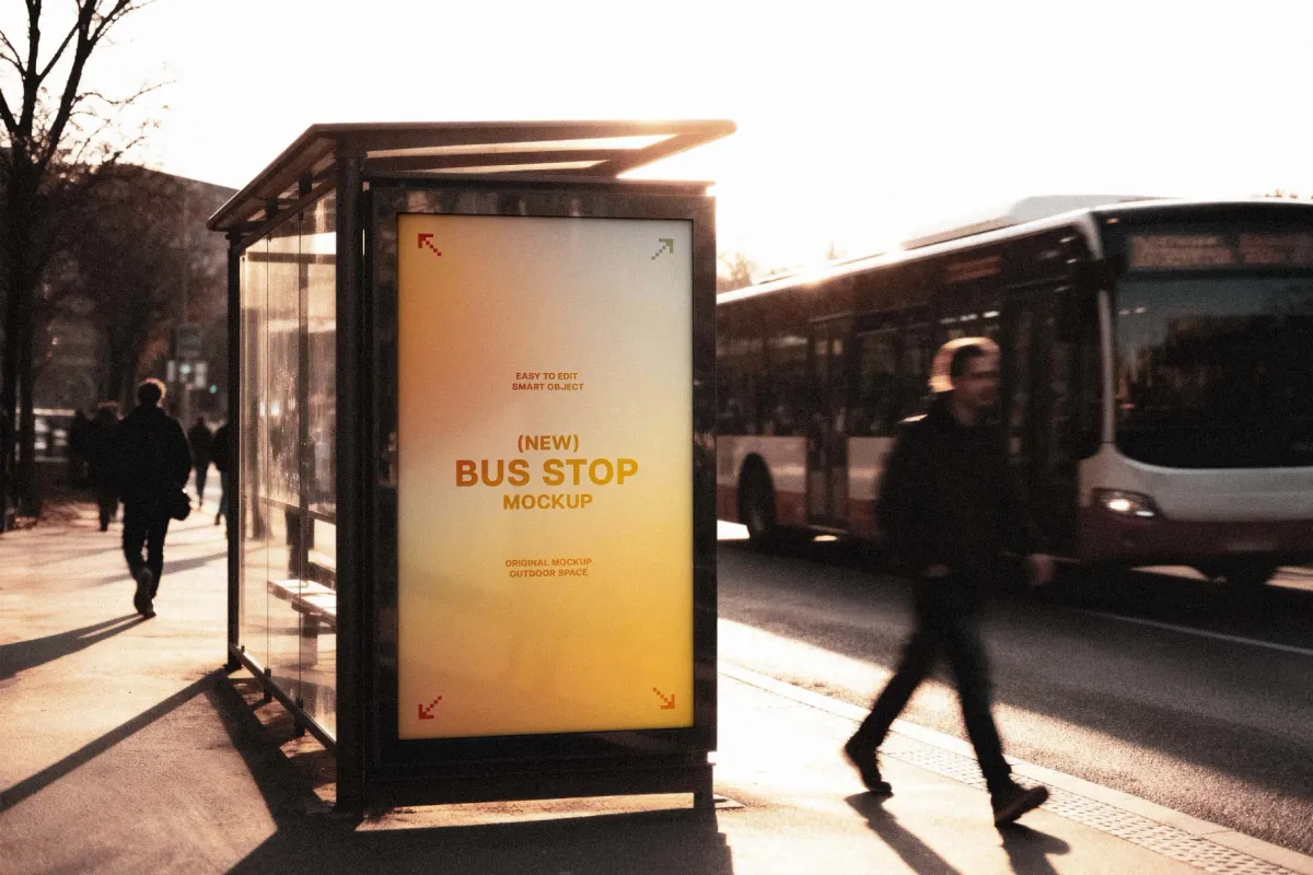 Public Transport Stop Mockup