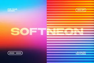 Soft Neon Fractal Gradient Textures